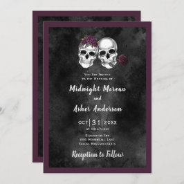 Convites Skeleton Skull Casal Casamento Gótico