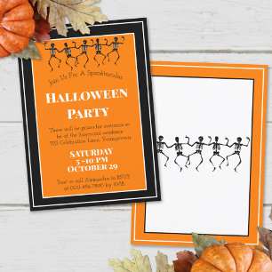 Convites Skeletons Dançantes do Festa Halloween Personaliz