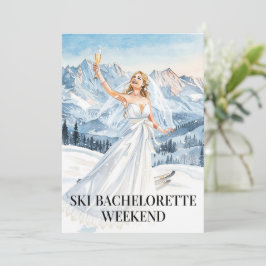 Convites Ski Bachelorette Weekend Bride on the Slopes