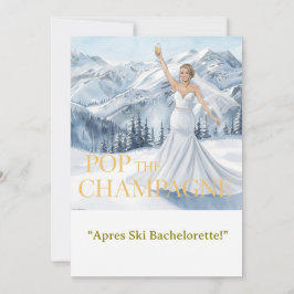 Convites Ski Bachelorette Weekend Bride on the Slopes