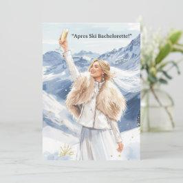 Convites Ski Bachelorette Weekend Bride on the Slopes