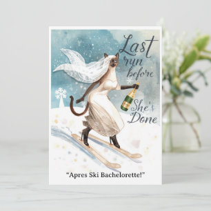 Convites Ski Bachelorette Weekend Bride sobre as Eslopes