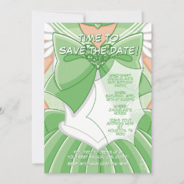 Convites [SKI] Green Magical Girl Birthday Invitation