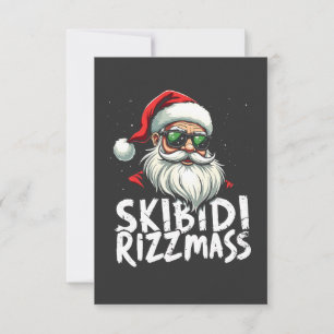 Convites Skibidi Rizzmas Natal Divertido Gíria Gen Alpha Na