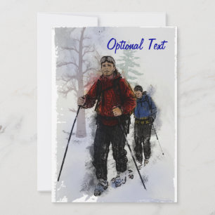 Convites Skiers Entre Países - Personalizável