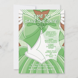 Convites [SKII] Green Magical Girl Birthday Invitation