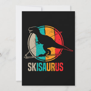 Convites Skiing Dino Skisaurus Skier Dino Ski Skiing Dinosa