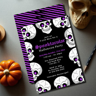 Convites Skull Spooktacular Adulto Festa de Costume de Hall