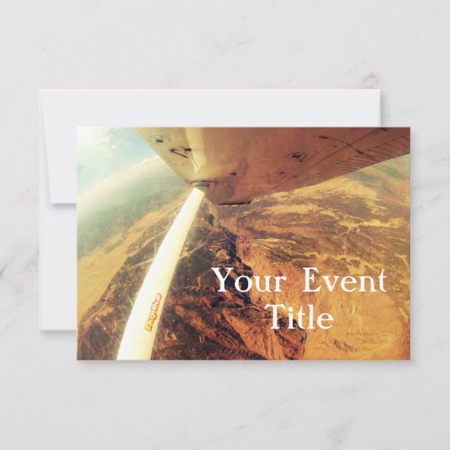 Convites skydive plano pequeno perfeito da foto (Frente)