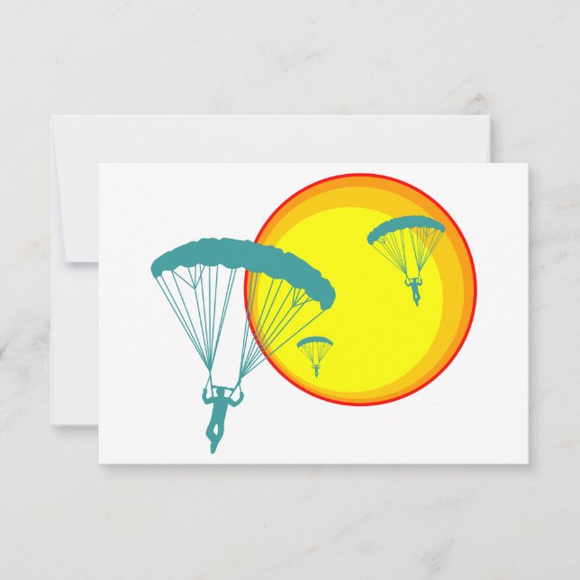 Convites skydivers retros (Frente)