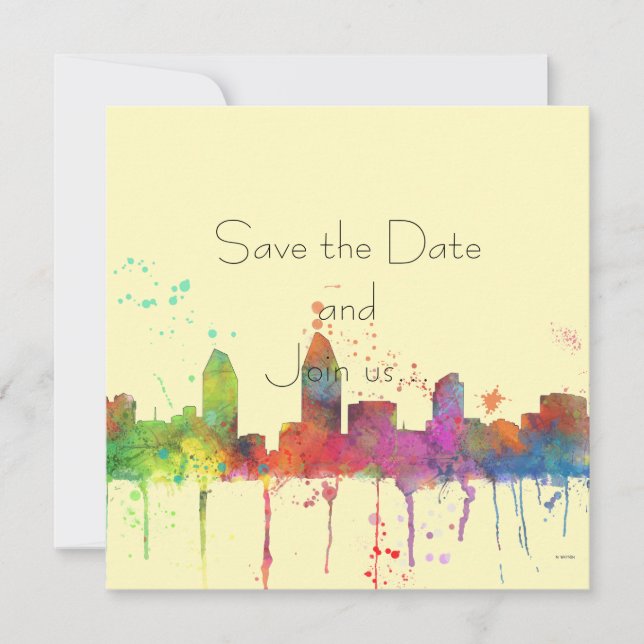 CONVITES SKYLINE DE SAN DIEGO (Frente)