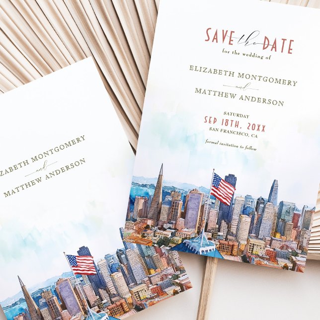 Convites Skyline de São Francisco Salve o Destino da Data (Criador carregado)