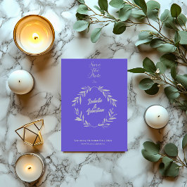 Convites Slate Blue & Silver Diamond Salvar o Casamento de