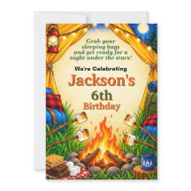 Sleepover Tent Campout Any Age Birthday Party