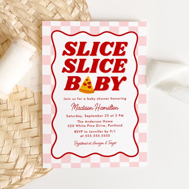 Convites Slice Slice Baby Italian Pizza Baby Shower (Criador carregado)
