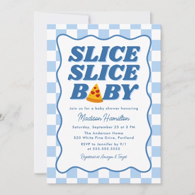 Convites Slice Slice Baby Italian Pizza Baby Shower (Frente)