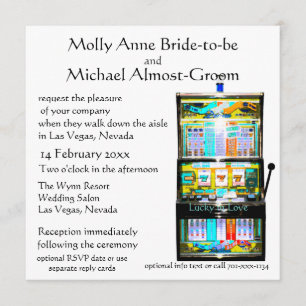 Convites Slot machine afortunado no amor