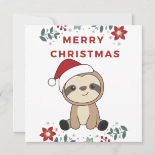 Convites Sloth Christmas Snow Winter Animals Sloths