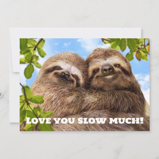 Convites Sloth Couple (Frente)