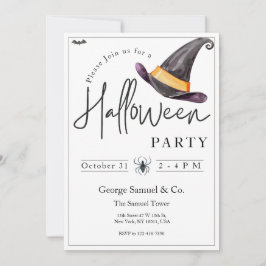 Convites Small Business Minimalist Halloween Office Party