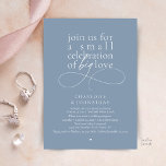 Convites Small Celebration of Big Love, Elegant Minimalist<br><div class="desc">Celebrate your love story with this elegant minimalist wedding invitation, designed with a refined serif font paired with delicate handwritten script. Perfect for couples who love modern romance, soft neutrals, and timeless typography. This invitation is ideal for intimate weddings, backyard celebrations, garden ceremonies, or modern elopements. The clean layout and...</div>