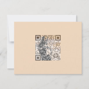 Convites Smart Orange Shades Monocromático Indie Song Qr C