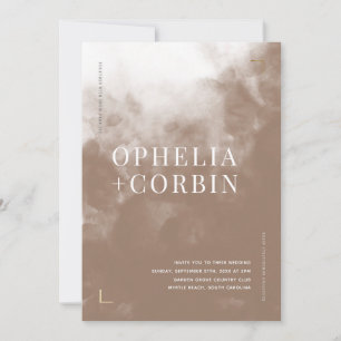 Convites Smokey Brown Minimal Wedding