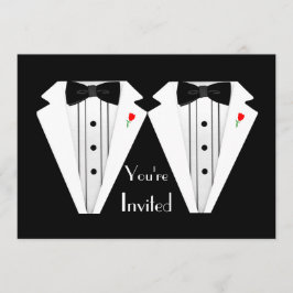 Convites Smoking do casamento de dois Noivo-Gay