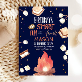 Convites S'more Bonfire Smore Divertido Amigos acampando An