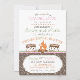 Convites S'more Love temed baby gender