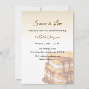 Convites S'more to Love Invitation, Chá de fraldas