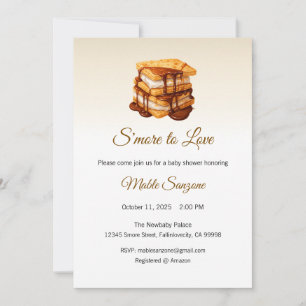 Convites S'more to Love Invitation, Chá de fraldas