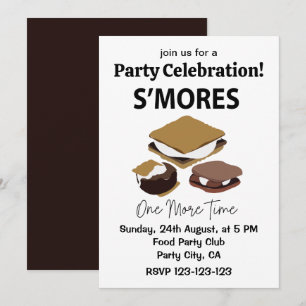 Convites Smores S'mores Sobremesa Mais Uma Vez Smore