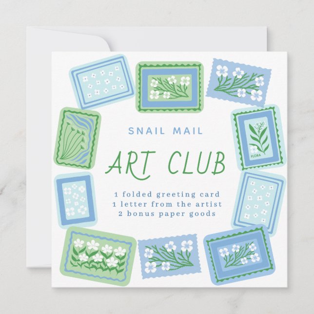 Convites snail mail art club (Frente)