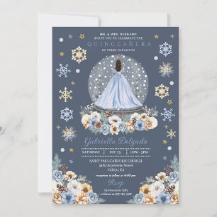 Convites Snow Globe Princess Winter Wonderland Quinceañera