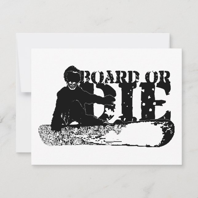Convites SnowBOARD OU MORRE (Frente)