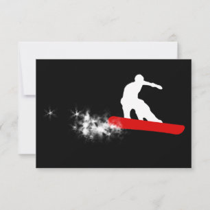 Convites snowboard : pista de pó
