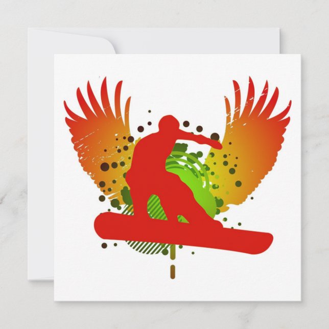 Convites snowboarder de alta fidelidade (Frente)