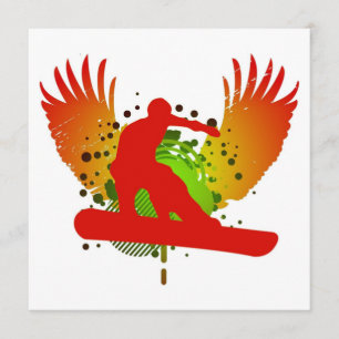 Convites snowboarder de alta fidelidade