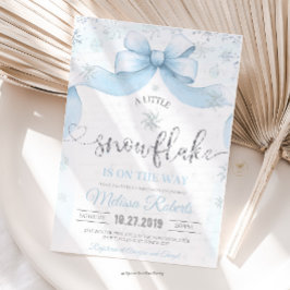 Convites Snowflake Bow baby shower 