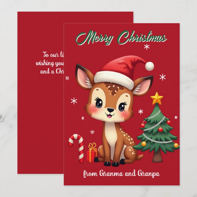 Convites Snowflakes & Snuggles Christmas card (Frente/Verso)