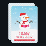 Convites SNOWMAN CORPORATE HOLIDAY, negócios bonitos de nev<br><div class="desc">por kat massard >> https://linktr.ee/simplysweetpaperie <<< Enviar e enviar mensagem especial extra com estilo e pizzazz este ano... Diga obrigado aos seus clientes e encoraje o negócio de retorno com este cartão de Natal bonito. Opção para adicionar seu logotipo na TIPS 1 traseira. Para redimensionar/reposicionar a foto, pressione o botão...</div>