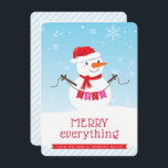 Convites SNOWMAN CORPORATE HOLIDAY, negócios bonitos de nev<br><div class="desc">por kat massard >> https://linktr.ee/simplysweetpaperie <<< Enviar e enviar mensagem especial extra com estilo e pizzazz este ano... Diga obrigado aos seus clientes e encoraje o negócio de retorno com este cartão de Natal bonito. Opção para adicionar seu logotipo na TIPS 1 traseira. Para redimensionar/reposicionar a foto, pressione o botão...</div>