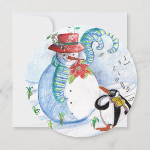 CONVITES SNOWMAN, FESTA DE SERENADE HOLIDAY DO INVERNO DO P
