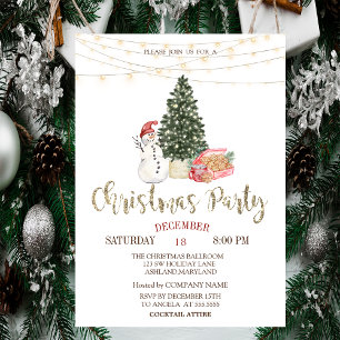 Convites Snowman, Pine Tree, Cookies Festa de Natal