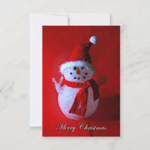 Convites Snowman, Sinal de Paz Vermelho (Feliz Natal)