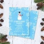 Convites Snowman Snowflakes Watercolor Festa de Natal Azul<br><div class="desc">Este design apresenta um bonitinho bonitinho bonitinho segurando uma caneca de cacau quente em um fundo azul-aquarela acentuado com delicados flocos brancos de neve! Clique no botão personalizar para obter mais flexibilidade na modificação do texto e dos gráficos! No nosso compro, estão disponíveis variantes desta design, bem como produtos de...</div>