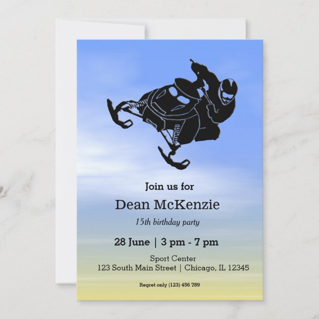 Convites Snowmobile (Frente)