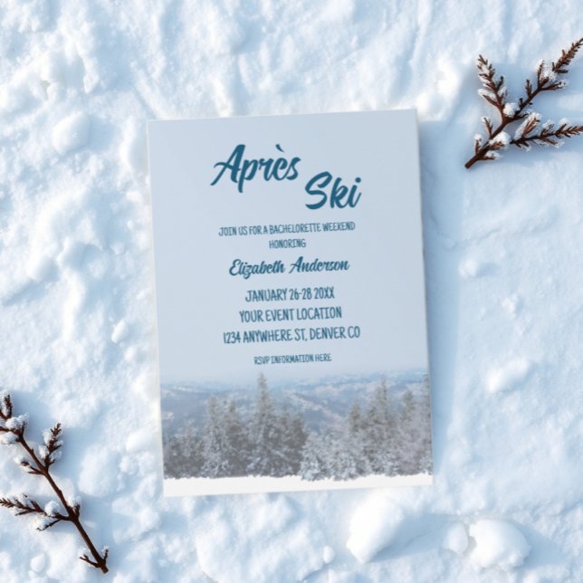 Convites Snowy Mountain Forest Bachelorette Weekend (Criador carregado)