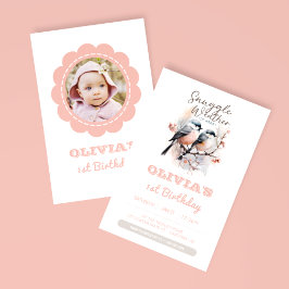 Convites Snuggle Weather Foto do Aniversário de criança de 